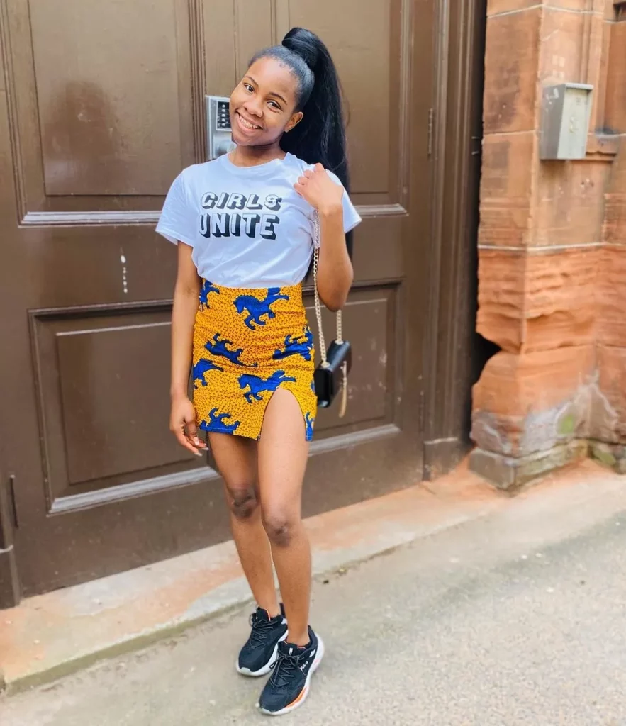 African print pencil skirts