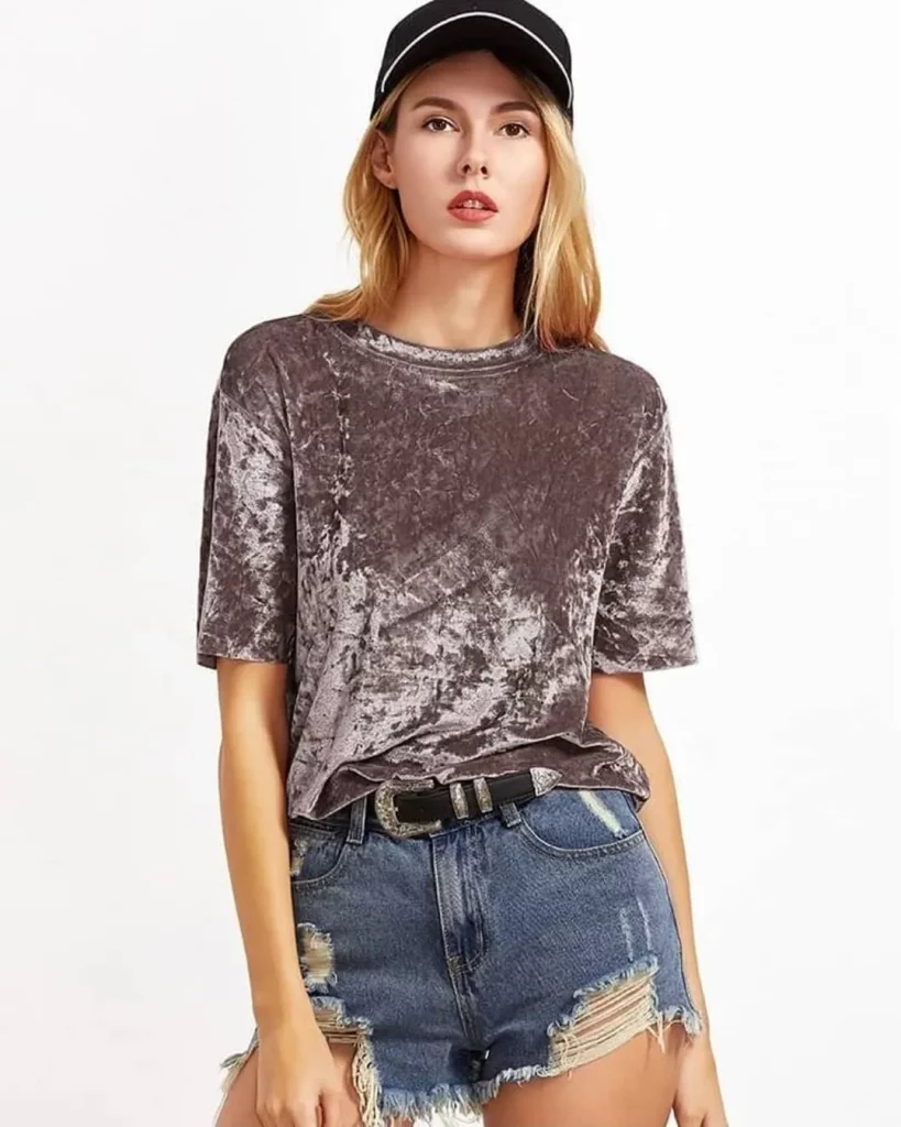 Velvet Short and Crop Top
