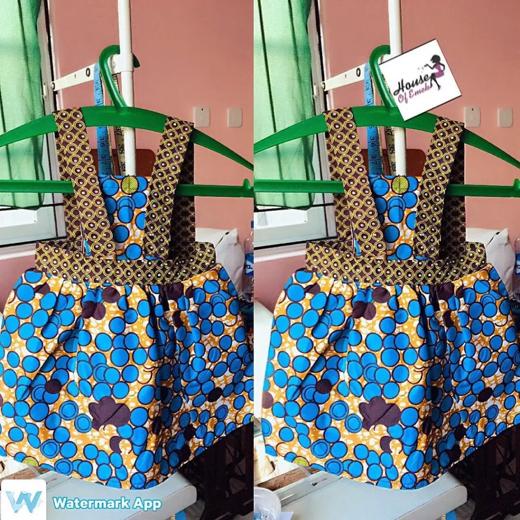 Ankara Dungarees Skirt