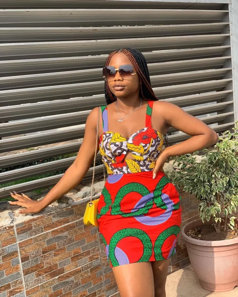 Traditional Print Mini Skirt