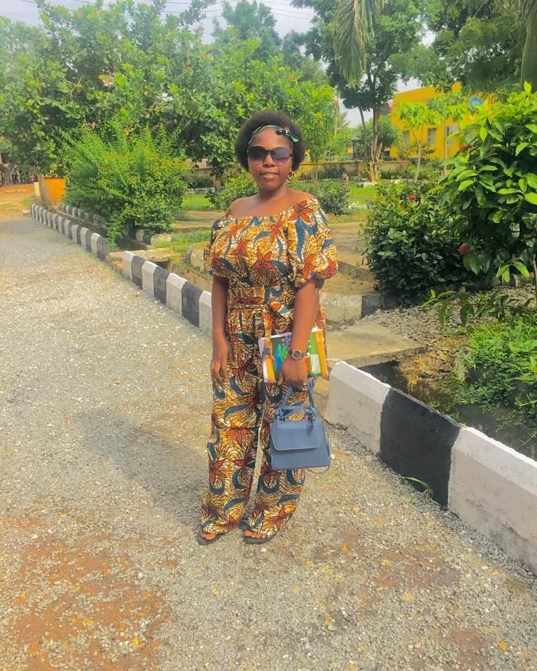 
Ankara Smocked jumpsuit With Flared Sleeves 