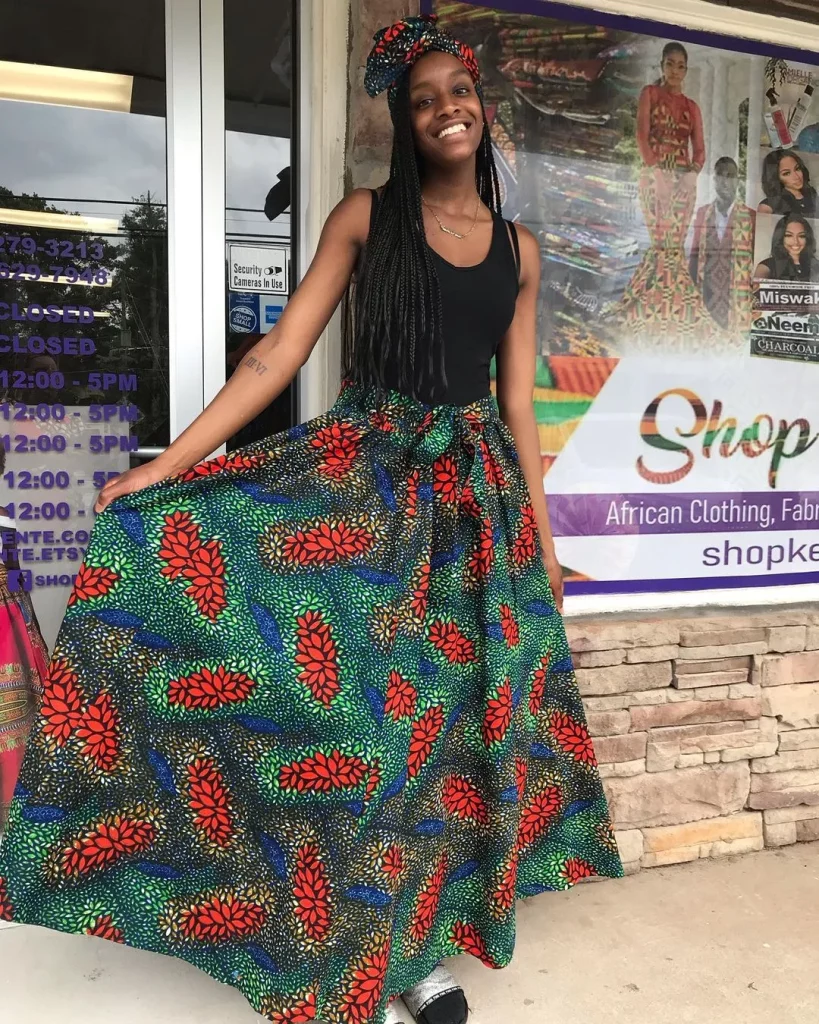 high waist skirt, ankara styles