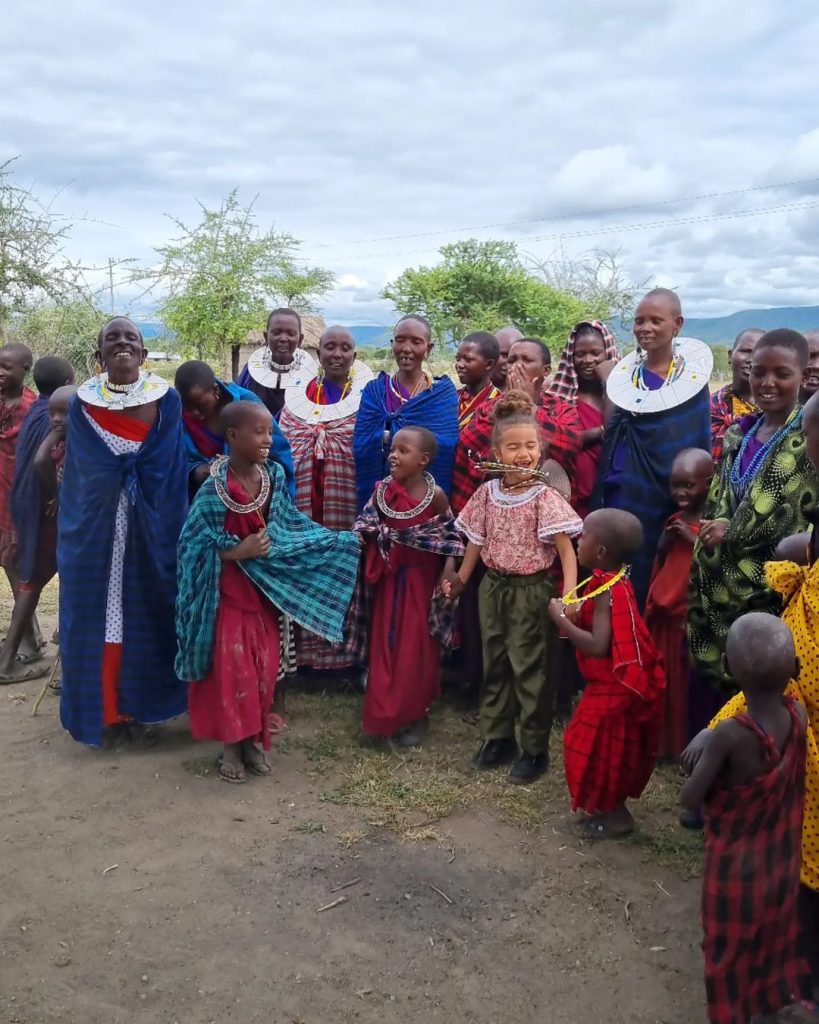 The Maasai identity is often defined by colourful beaded necklaces, an iron rod (as a weapon) and of course, red shuka cloth.