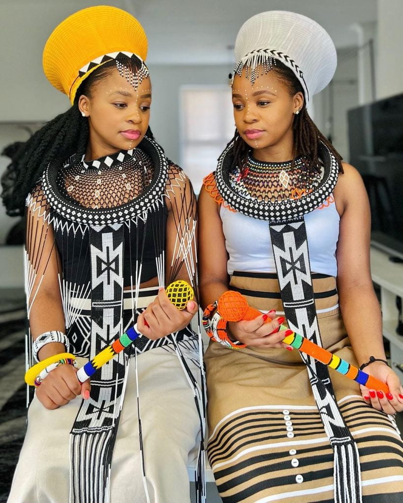 Xhosa traditional attire - umbhaco Xhosa-Inspired Two-Piece Cloth