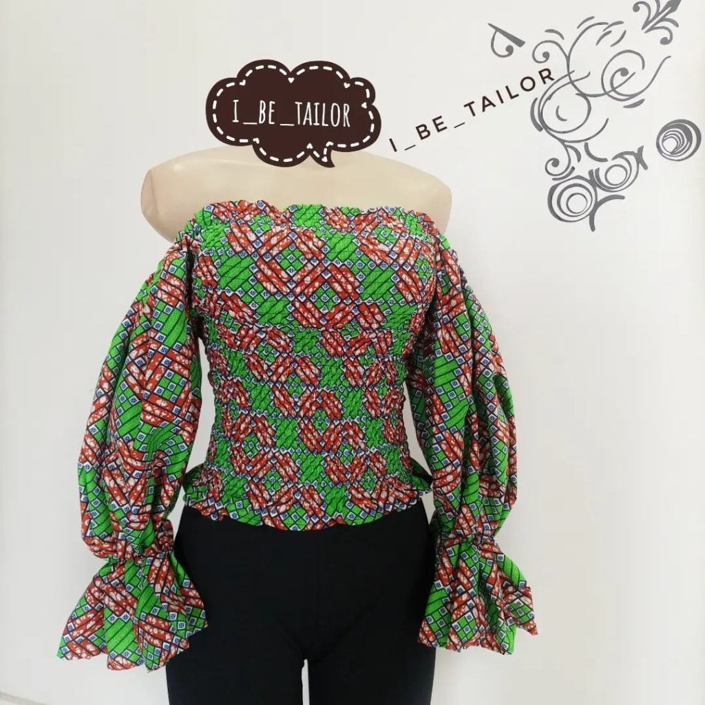 AFRICAN SMOCKED TOP African Clothing for Women African