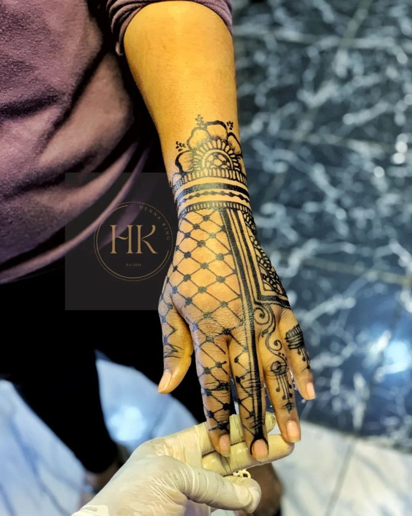 Henna paste is is made from a powder derived from the henna plant