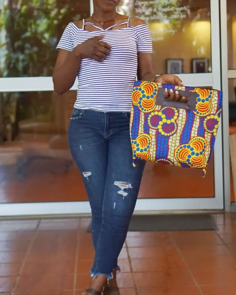 Embellished Ankara LANDE Handbag