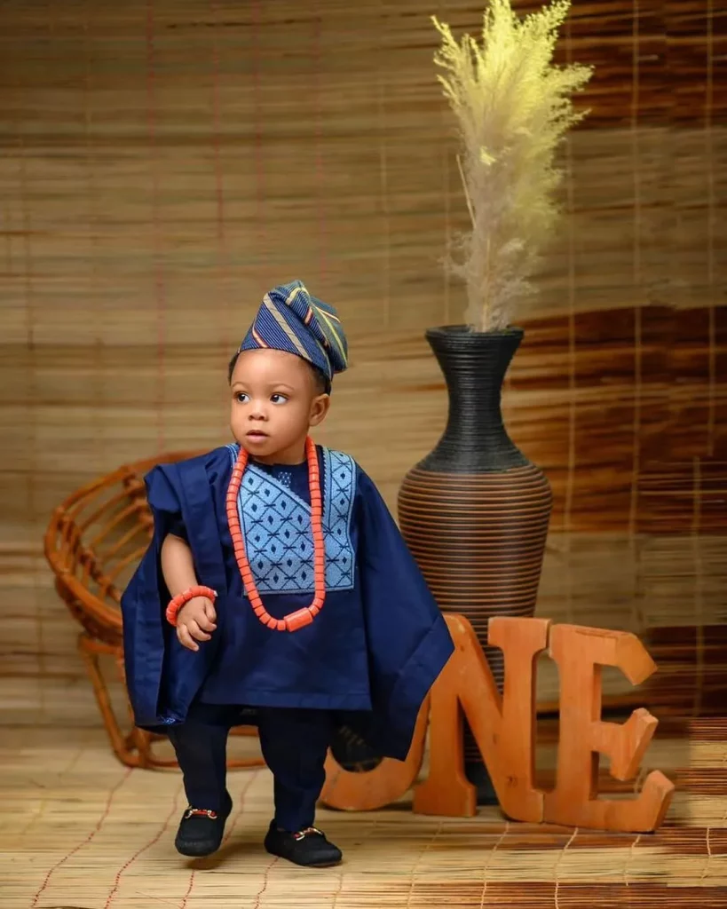 Blue agbada styles