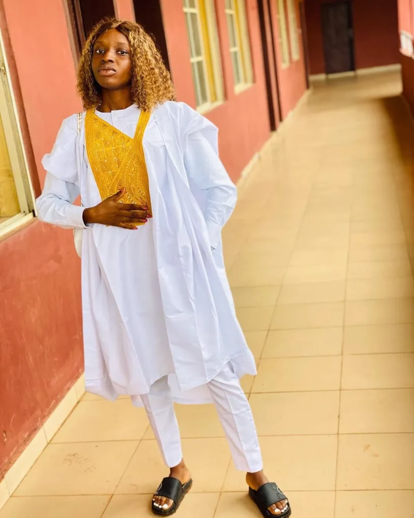 White Agbada styles for ladies