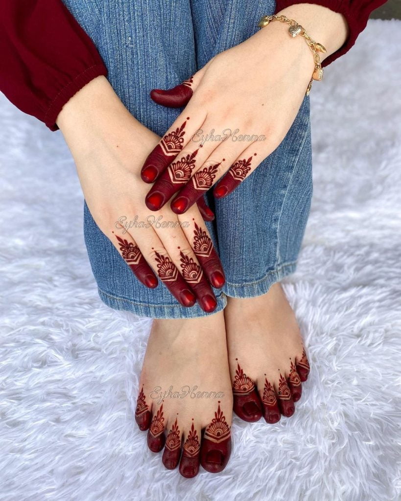 henna designs for hand and leg 