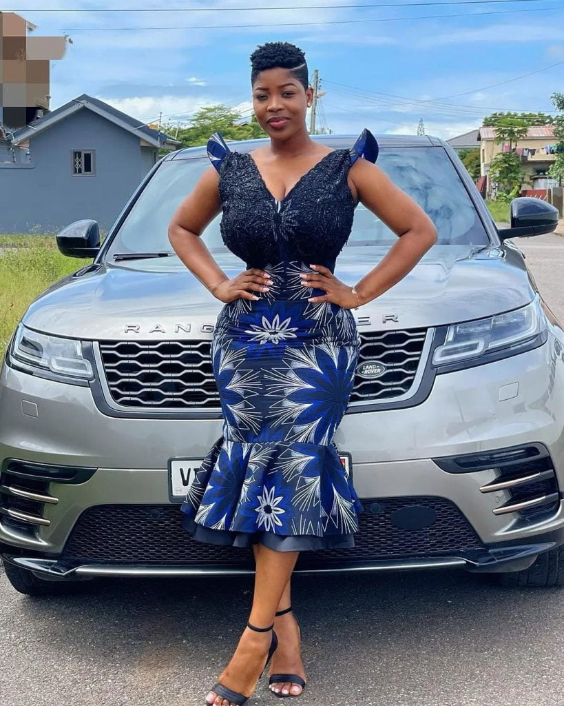 Short kitenge dresses with gathers