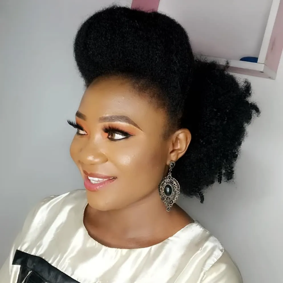 Kinky bridal hairstyles for your big day