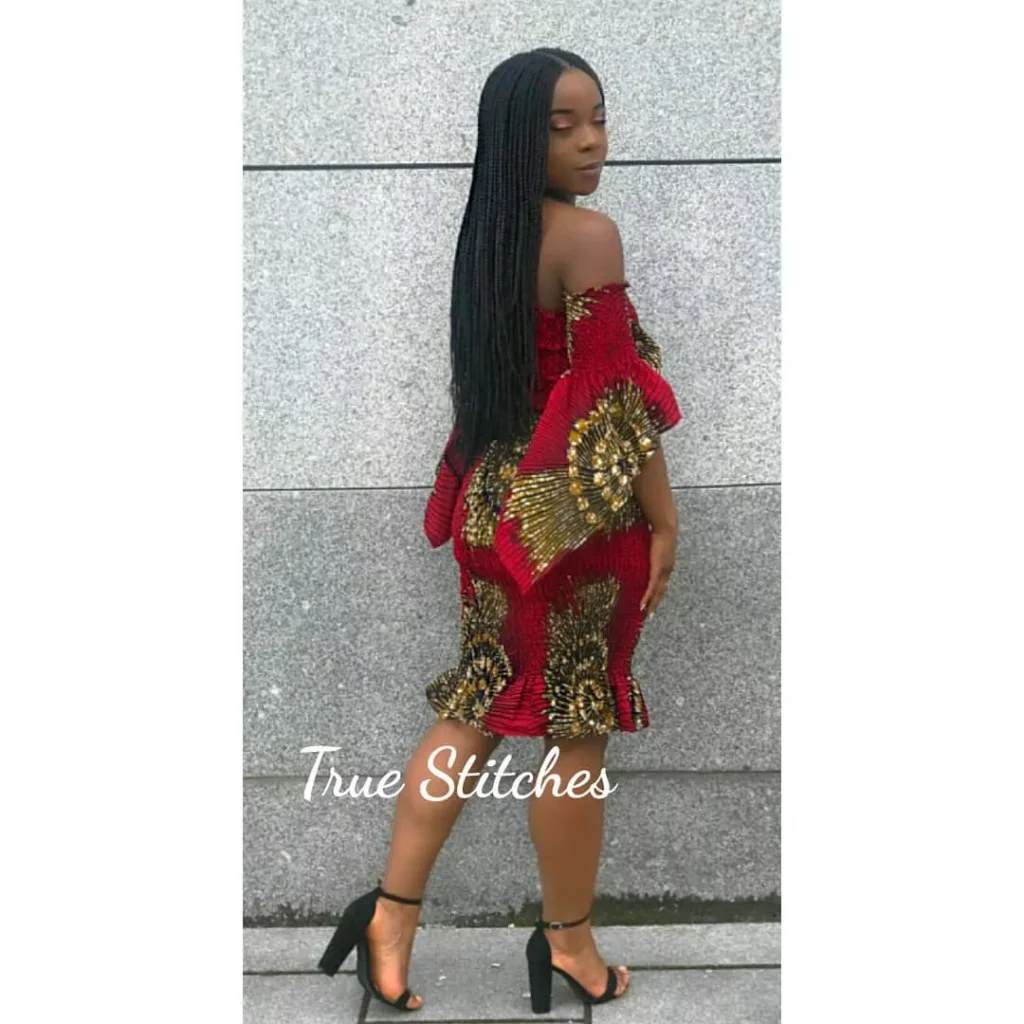 Smocked Dress in African Ankara Print