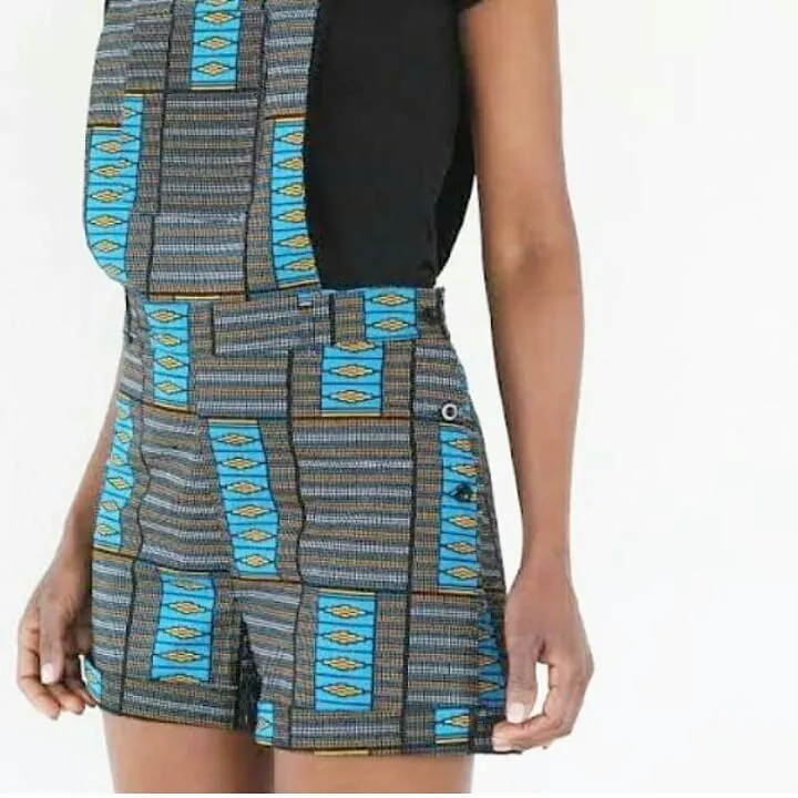 Ankara Dungarees Shorts