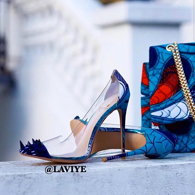 Fashion Ladies Handmade Ankara heels