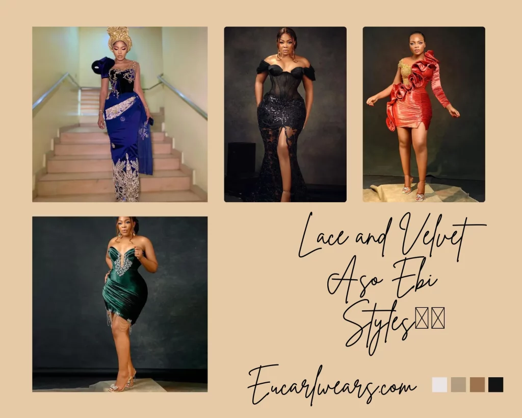 Lace and Velvet Aso Ebi Styles