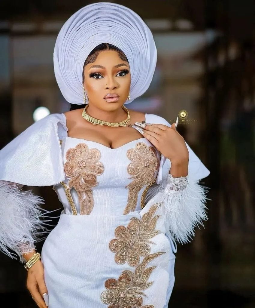 Latest White Lace Styles for Aso ebi and Owambe