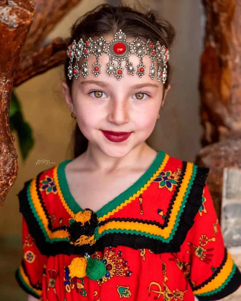 Modern green Kabyle dress El Bettoul