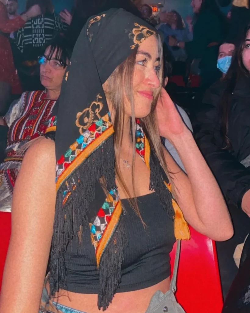 Algerian Kabyle woman in traditional dress and jewels