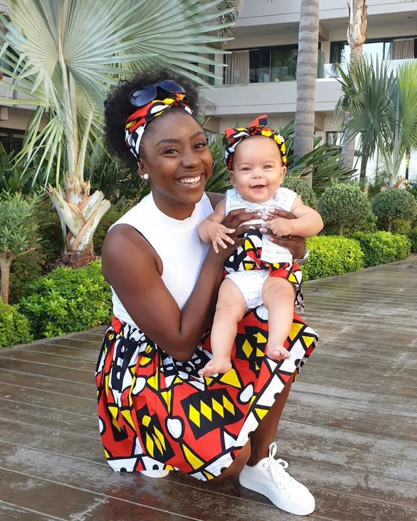 Samakaka Samacaca Angola Red Yellow Black White Skirt with Half Croptop