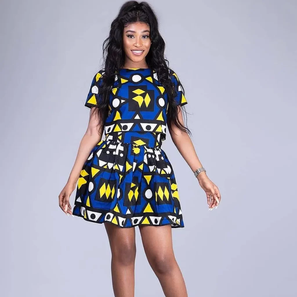 Samakaka Ankara Wax Print- Blue and Yellow