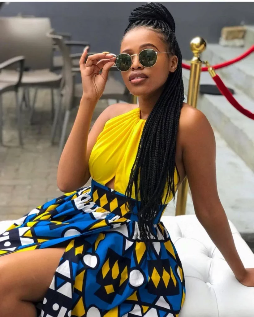 Yellow dress samakaka print