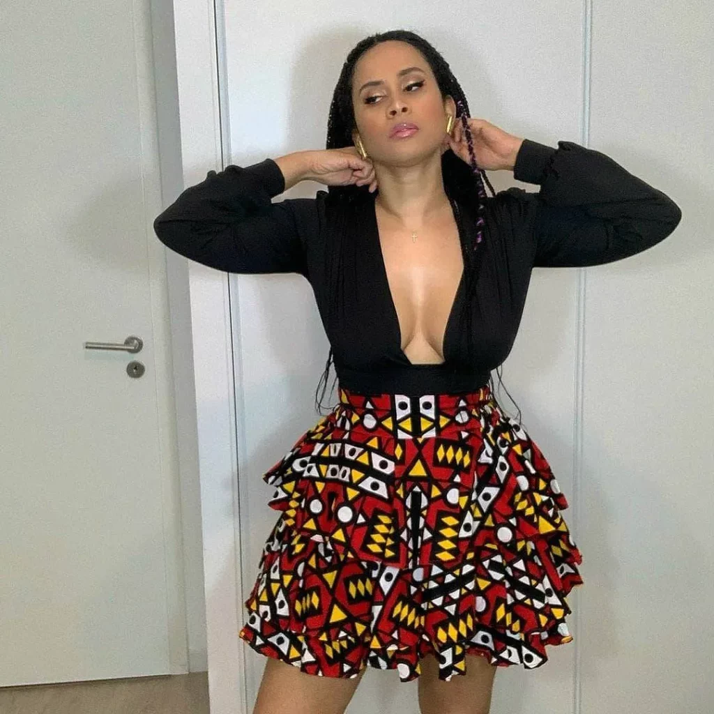 Samakaka Angola wax short skirt
