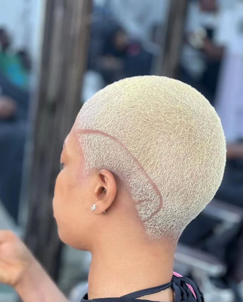Dyed low cut Hairstyles for females
