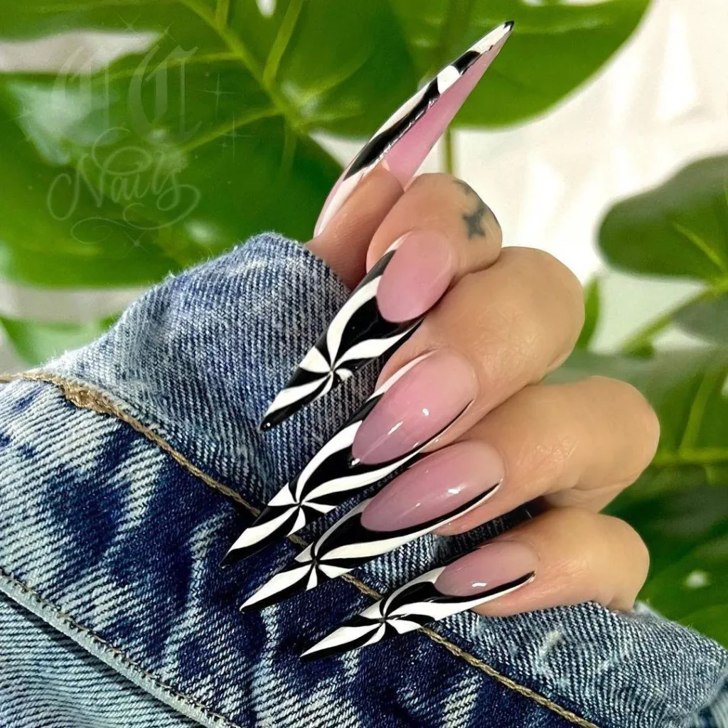 Matte black nail designs
