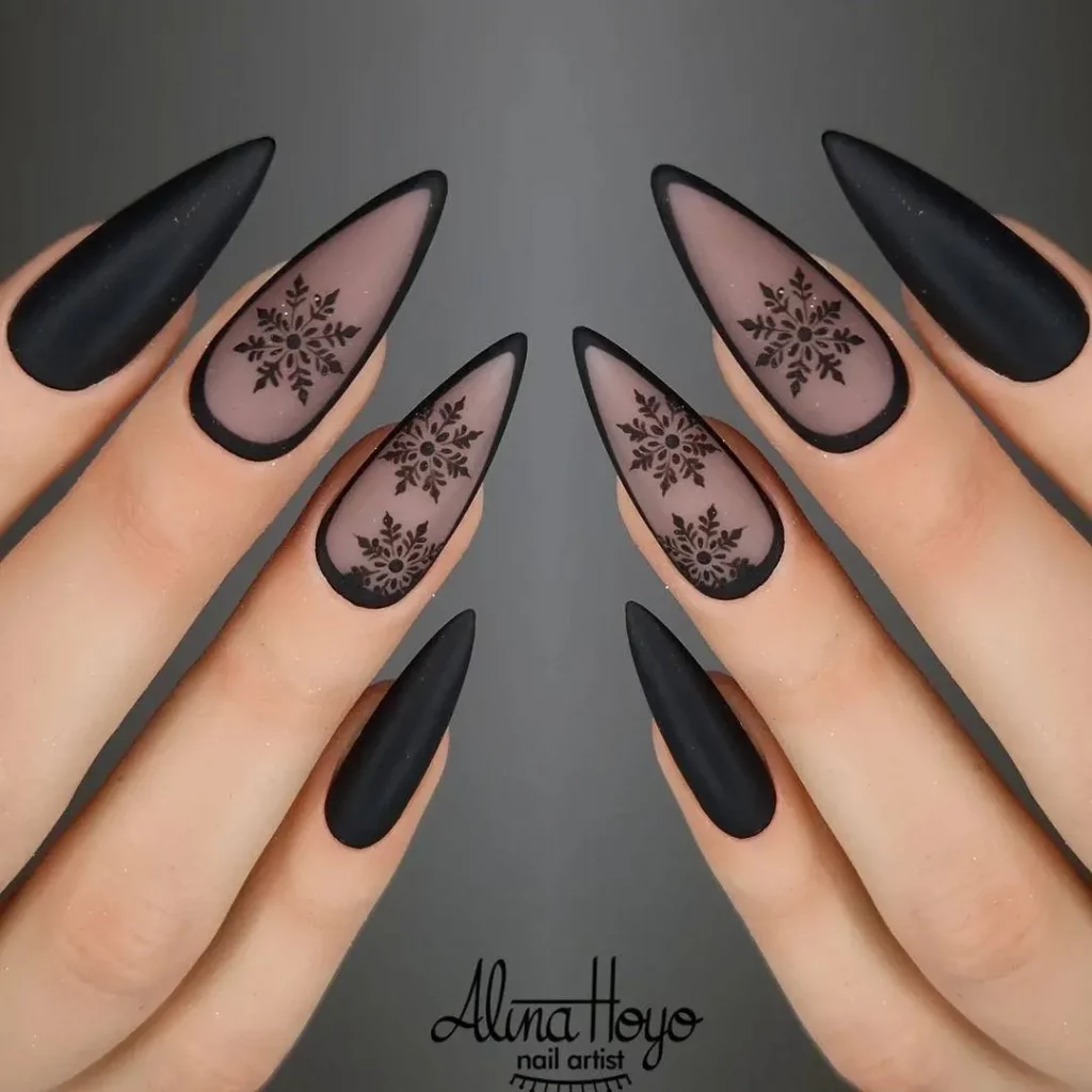 Black French Tip Nails