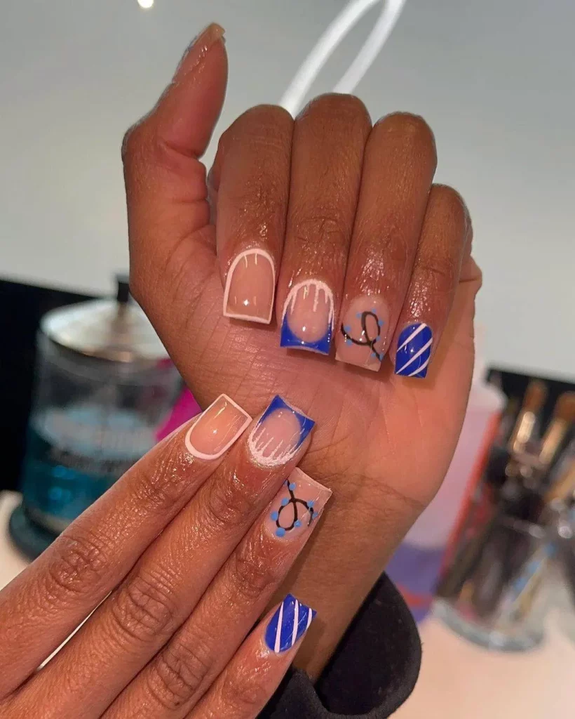 Short nail designs pink