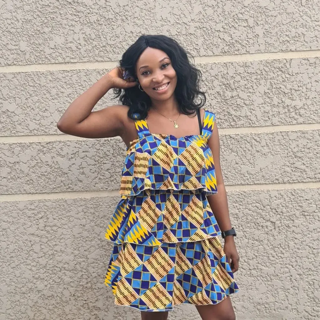 Sleeveless Short Ankara gown