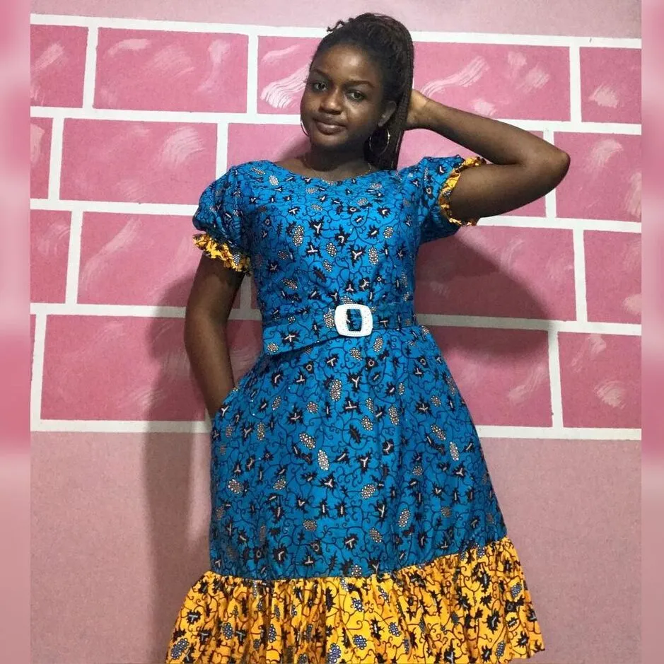 Flared Ankara gown