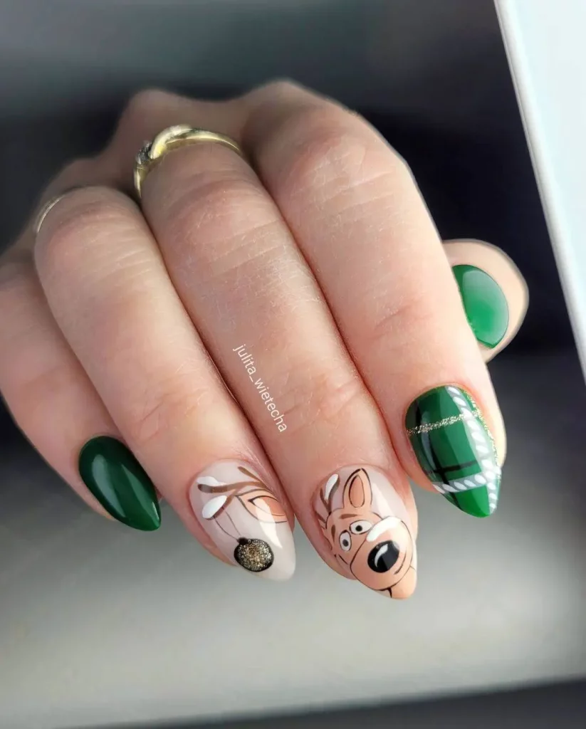 gel nail polish Easter bunny design