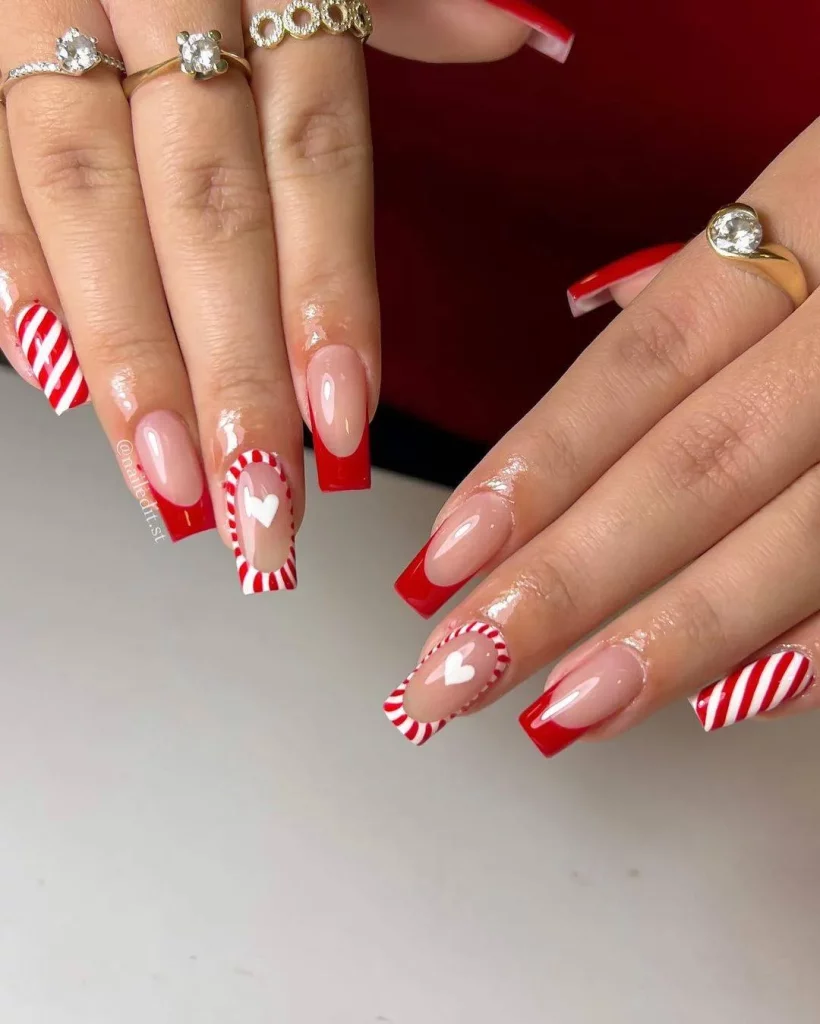 gel polish nail design for Chinese New Year