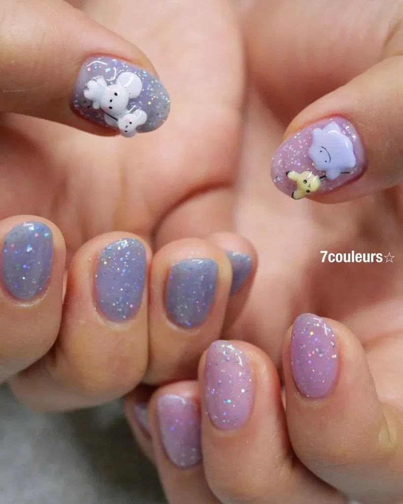 gel nail polish animal print design