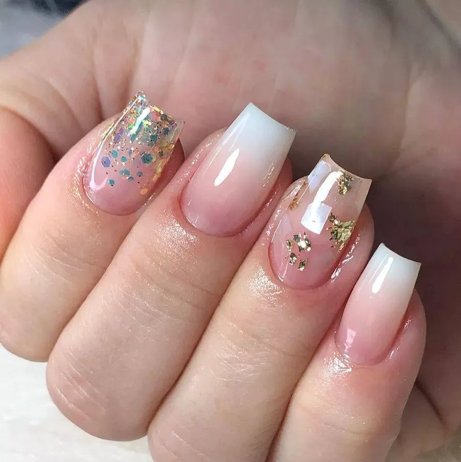 gel polish nail design for New Year