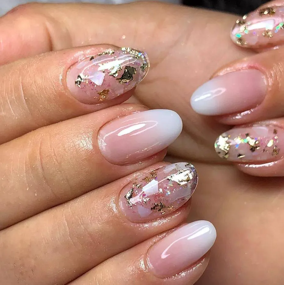 gel polish nail design for Easter