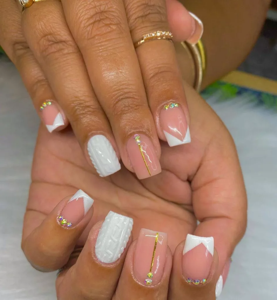 gel polish nail design for wedding