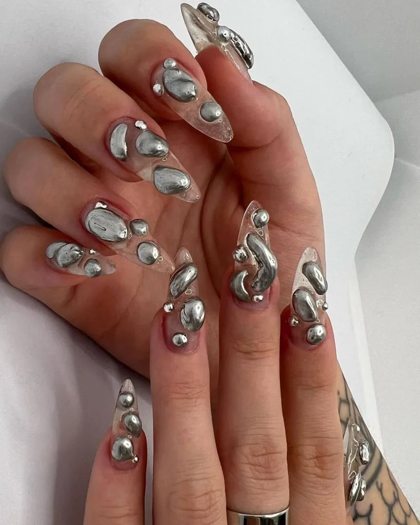 Silver Nail Art Designs