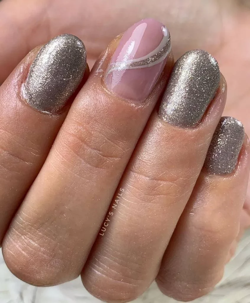 Silver Glitter Nail Design Ideas 