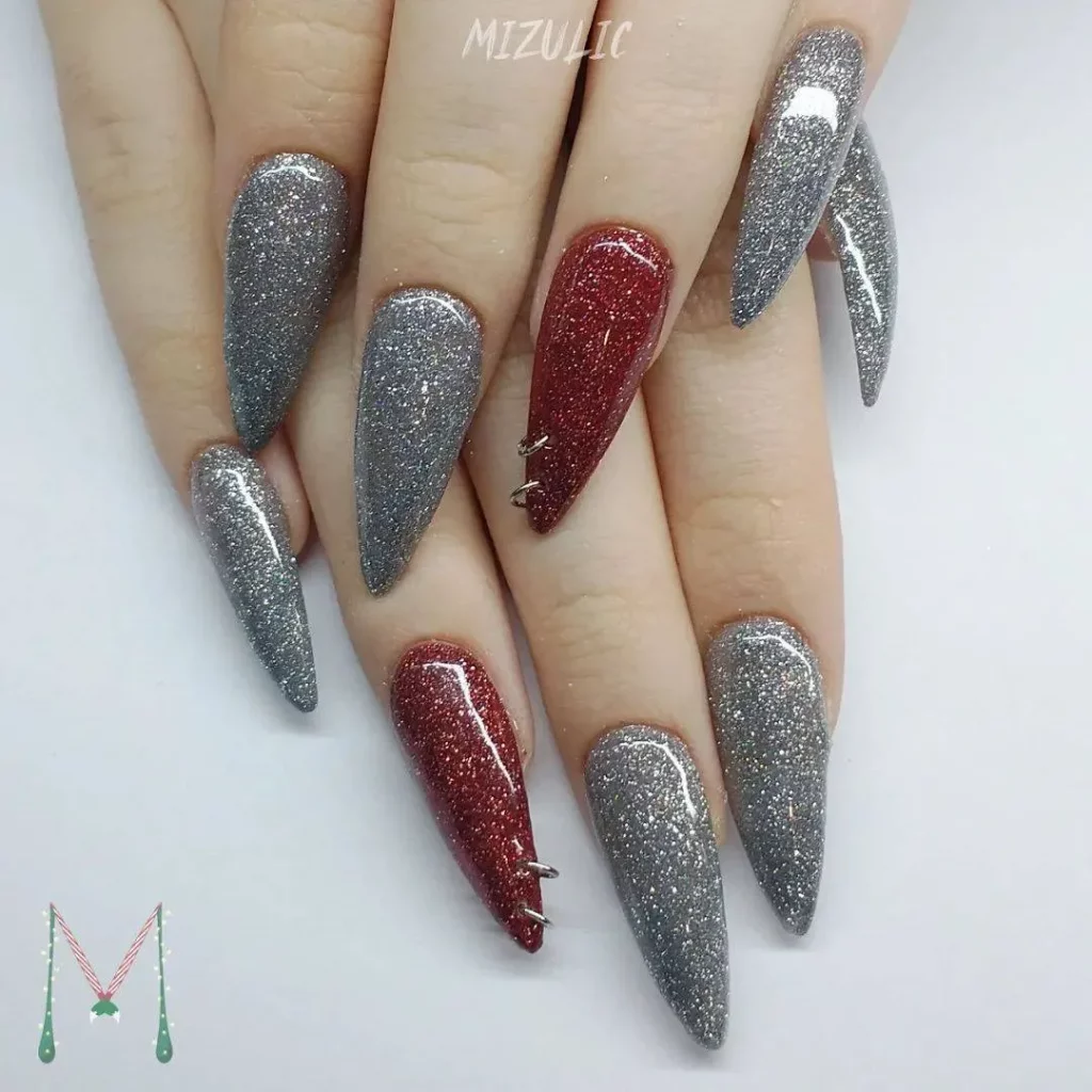 Cute Silver Nail Design Ideas 