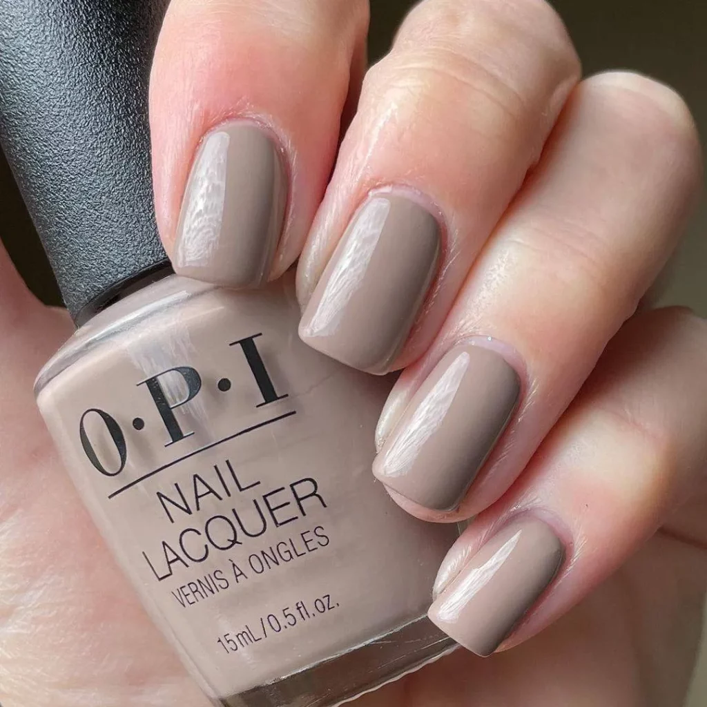 Geometric taupe nail designs