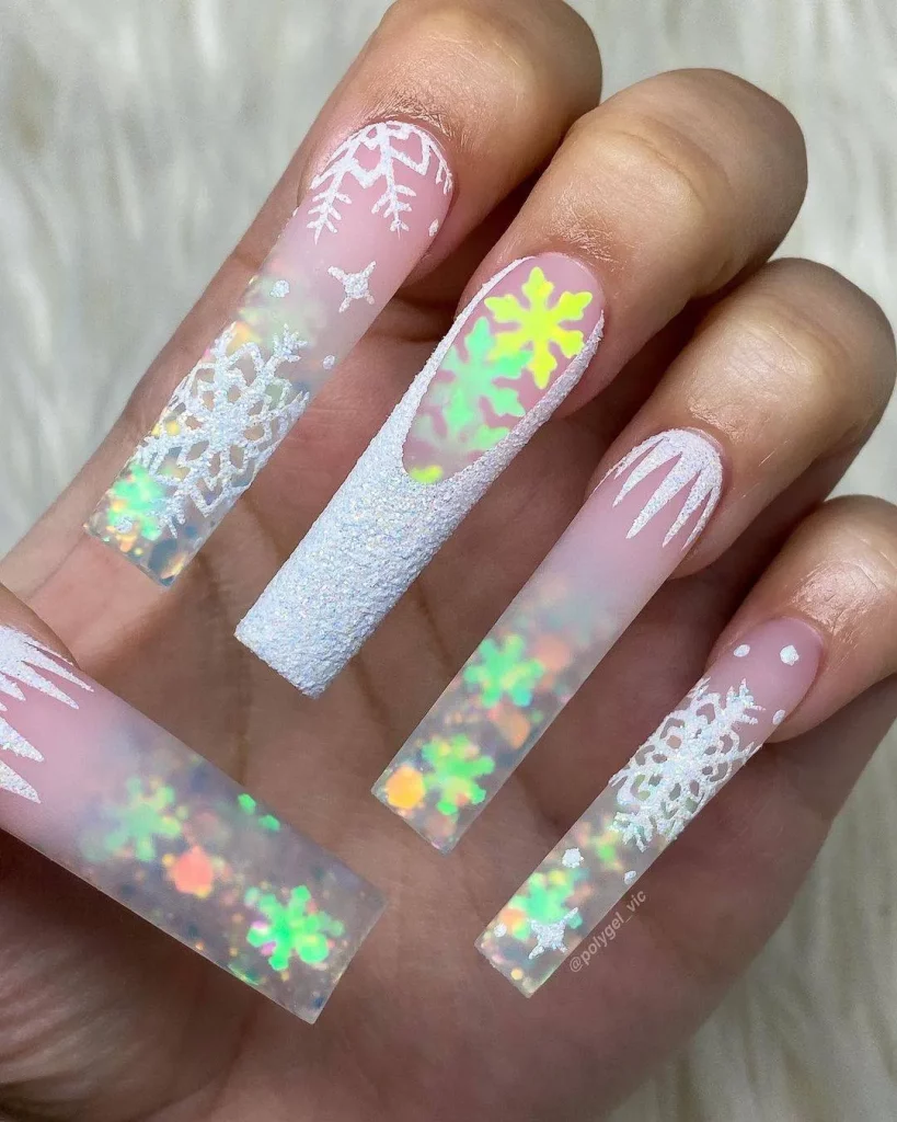 ombre nail design with gradient French tip