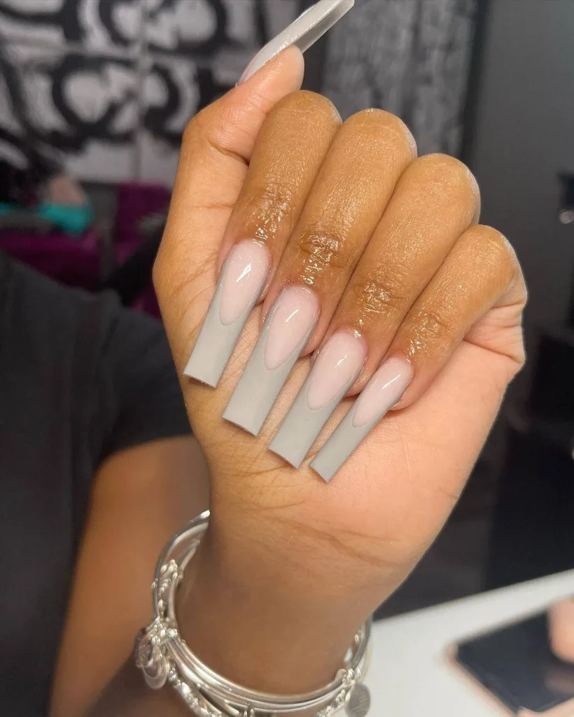 two tone nail art