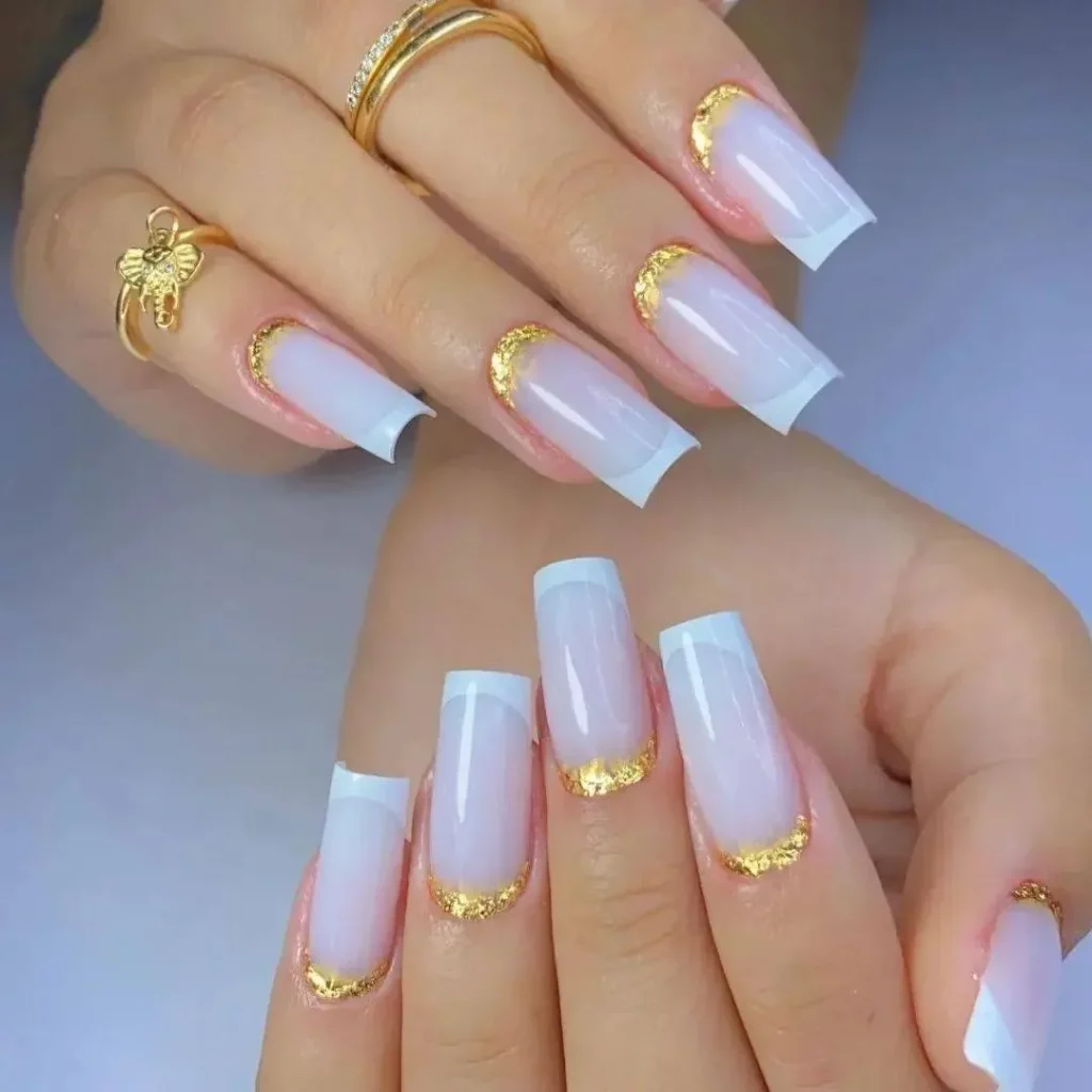ombre nail art with ombre French manicure