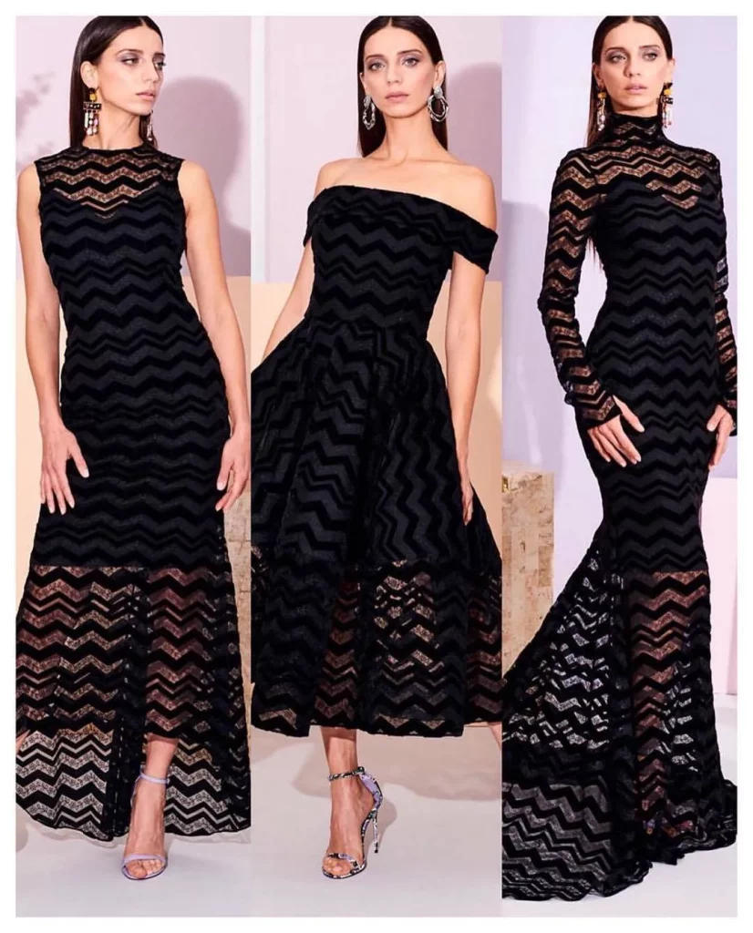 black lace maxi dress