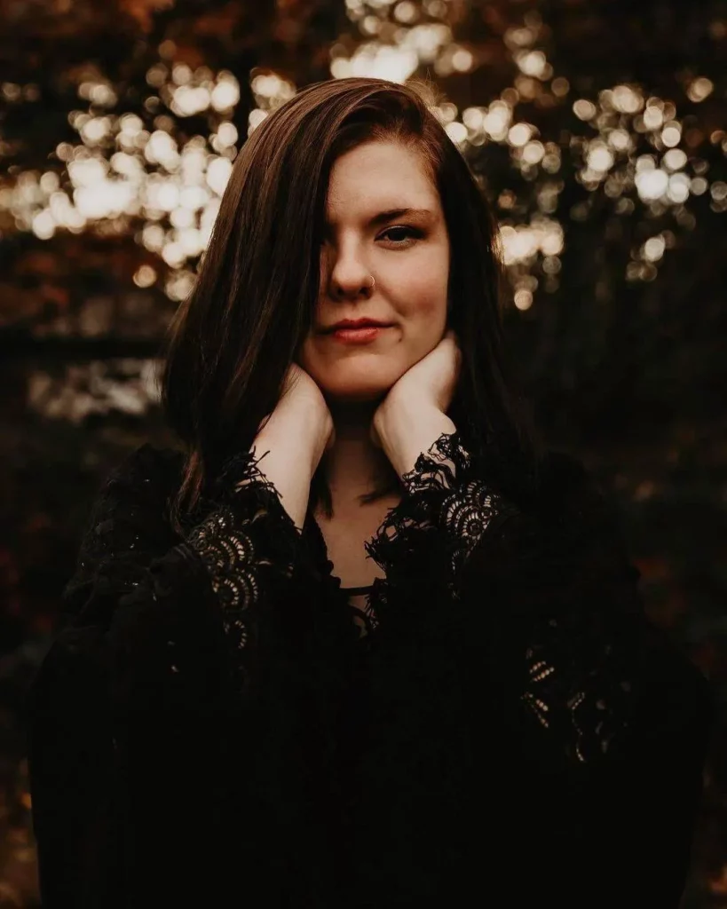black lace asymmetrical hem gown