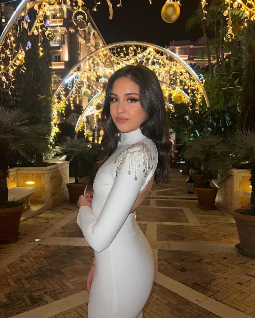 White backless dress