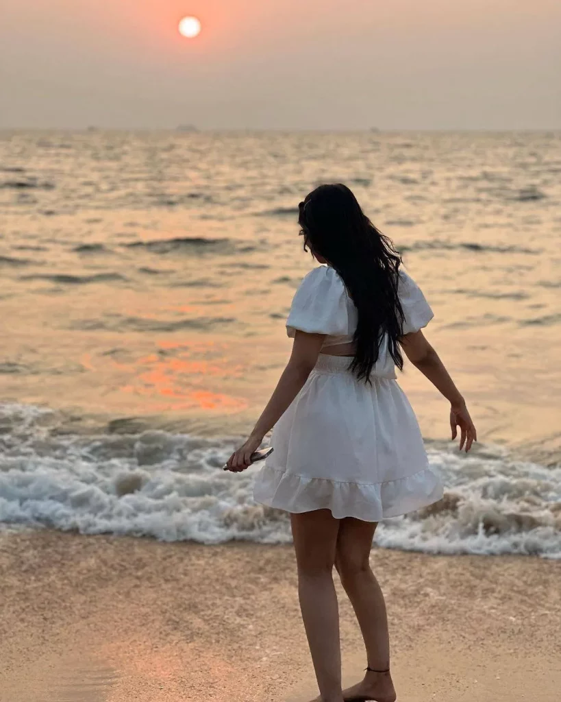 white sundress with ruffles